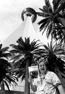 04-12-01-8
In addition to visiting the Hoover Dam, photographer Tim Sylvia of Mattapoisett (our cover subject this week) also posed in front of the stratosphere on the Las Vegas strip with a copy of The Wanderer. 4/12/01 edition
