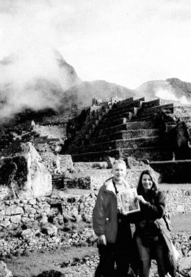 090904-1
Alicia Crabbe and Bob Lawrence of Rochester took The Wanderer to Machu Picchu, Peru, deep in the Andes Mountains. Machu Picchu was the religious sacred city of the Inca Empire. The Wanderer traveled by plane, bus, train and foot to get there. (Photo courtesy of Alicia Crabbe). 9/9/04 edition
