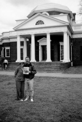6-21-01-3
Mattapoisett Library Director Judy Wallace and her husband, David Gries, took time to pose with a copy of The Wanderer outside of Monticello, the famous home of one of Americas best-known and sometimes controversial founding fathers, Thomas Jefferson. 6/21/01 edition
