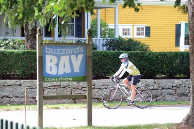 Buzzards Bay Watershed Ride 
It was a windy ride for the 120 participants of the 9th Annual Buzzards Bay Watershed Ride on October 4. From Westport to Falmouth, cyclists rode either the 75-mile or 35-mile route to raise funds for the Buzzards Bay Coalition, bringing in nearly $90,000. Riders paused at Eastover Farm in Rochester for a lunch break before continuing on for the remaining 35 miles. Photos by Colin Veitch
