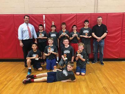 Tri -Town Basketball 
Tri -Town Basketball Boys 5/6 champions “Spurs,” coached by Jim Higgins & Carter Hunt
Mattapoisett Recreation introduces its newest Tri-Town Basketball champions! Photos courtesy of Marion Recreation Director Greta Fox
