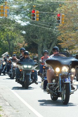 Brad Barrows Ride
The annual Brad Barrows Ride took place on Saturday, September 19, with around 60 to 70 participants riding on roughly 40 motorcycles. The fundraiser proceeds go to fund local youth sports, a cause that was dear to the late Barrows’ heart. Barrows was the owner of the bad “Brad’s” in Mattapoisett until his death in 2007. Photos by Colin Veitch

