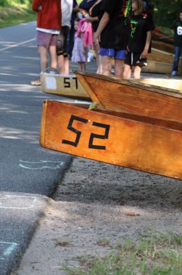 Boat Race
The 2010 Rochester Memorial Day Boat Races got off to a good start in warm, sunny weather. About 90 registrants rowed their boats from Grandma Hartleys Reservoir on Snipatuit Road, down the Mattapoisett River, and to the finish line at the Herring Weir on Route 6 in Mattapoisett. Photo by Anne OBrien-Kakley.
