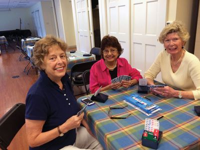 Bridge Fundraiser
From left to right; Elizabeth Tabor Library special events committee co-chair, Lynn Crocker , Asha Wallace, president of the board of trustees and Kathy Reed co-chair are combining a favorite hobby with a great cause. On Friday, August 22, a benefit tournament of duplicate and social bridge will take place at the Marion Music Hall. The entry fee is $25. Doors open at 1:30 pm, light refreshments served and the games begin at 2:00. All proceeds will be donated to the Elizabeth Taber Library. 

