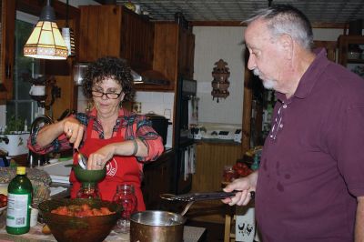 The Can-Do Couple 
Marion and Bob Faelten have been canning together for 50 years, ‘preserving’ the good life and enjoying every step of the twelve-month tango they dance from early spring when they sow their seeds to fall when they enjoy their homemade jellies, pickles, canned tomatoes, and homemade liqueurs. Photos by Jean Perry
