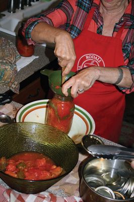 The Can-Do Couple 
Marion and Bob Faelten have been canning together for 50 years, ‘preserving’ the good life and enjoying every step of the twelve-month tango they dance from early spring when they sow their seeds to fall when they enjoy their homemade jellies, pickles, canned tomatoes, and homemade liqueurs. Photos by Jean Perry
