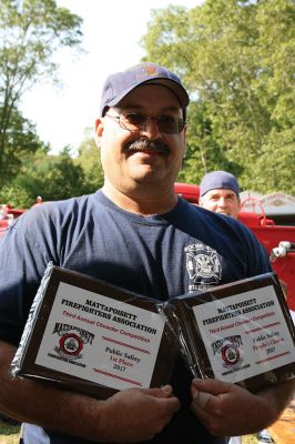 Chowder’s ON! 
…and so is the competition. Public safety employees and professional establishments served up their best chowders during the September 16 Mattapoisett Firefighters Association’s 3rd Annual Chowder Cook-Off. Photos by Jean Perry
