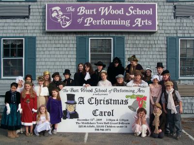 A Christmas Carol
Nearly 30 children from all over Southeastern, Massachusetts will perform in the 2009 Burt Wood School of Performing Arts production of A Christmas Carol. Performers include Skyler Callahan of Rochester and Abigail Wheeler of Marion. The shows are on Sunday, December 13, at 2:00 pm and 5:00 pm in the grand ballroom of the Middleboro Town Hall, located on 10 Nickerson Avenue, in Middleboro. Tickets are $15.00 for adults and $10.00 for children under the age of sixteen. Photo courtesy of Lorna Brunelle.
