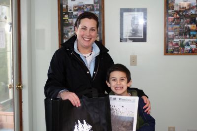 Oscar Picks
Mattapoisett residents Michele and Luke Couto pose with their tote bag filled with Oscar goodies on Friday, March 12, 2010. Ms. Couto won the Wanderer gift bag and assorted movie-related prizes in our annual Oscar Pick contest. Photo by Anne OBrien-Kakley.
