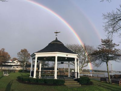 Double Rainbow
That double rainbow over Tri-Town last week stopped most of us in our tracks to catch a quick pic with our phones. Noi Sabal captured this fantastic shot from Shipyard Park in Mattapoisett, and Susan Roylance snapped this one on her way home from Wareham.
