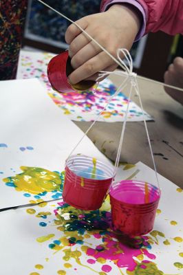 Drip Art
After school on April 22, a group of students headed right over to the Taber Library for an afternoon of “drip art” and making buttons to pin on the button mural as “Art Month” at the library comes to a close. Photos by Jean Perry
