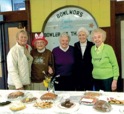 Annual Pie & Cake Sale
The Annual Pie & Cake Sale fundraiser run by the Friends of the Mattapoisett Council on Aging was held on March 26 at Bowl-Mor. Left to right in photo: Merrill Fisher, Dorothy Salgado, Joan Heald, Leona Mansfield & Mary S. Scott. Photo by James Righter
