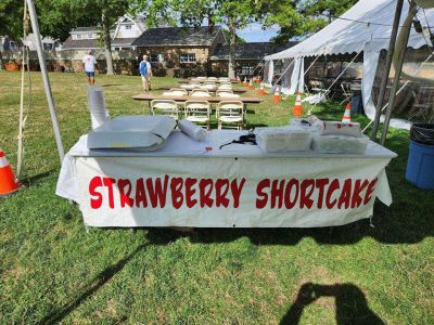 Harbor Days 
Cakes were on the griddle, and patriotism was in the air, as residents and visitors were greeted by the annual Harbor Days festival hosted by the Lions Club last weekend in Shipyard Park. Photo courtesy of the Mattapoisett Lions Club and Immediate Past King Lion Robert Haley
