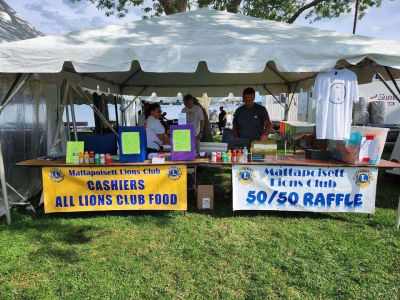 Harbor Days 
Cakes were on the griddle, and patriotism was in the air, as residents and visitors were greeted by the annual Harbor Days festival hosted by the Lions Club last weekend in Shipyard Park. Photo courtesy of the Mattapoisett Lions Club and Immediate Past King Lion Robert Haley

