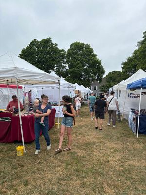 Harbor Days 
Cakes were on the griddle, and patriotism was in the air, as residents and visitors were greeted by the annual Harbor Days festival hosted by the Lions Club last weekend in Shipyard Park. Photo courtesy of the Mattapoisett Lions Club and Immediate Past King Lion Robert Haley

