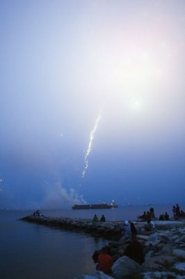 Celebrating the 4th
Marion's annual fireworks display attracted several thousand people to the town's Silvershell Beach Park on Friday evening July, 3. The Marion town band entertained the crowd until dusk when the night's big show lit up the sky's above Sippican Harbor. The Marion Fireworks Committee raised all of the funds for the event through private donations, collected up through the night of the show. Photo by Robert Chiarito.
