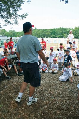 Brian Rose Baseball Clinic
Former Boston Red Sox pitcher Brian Rose, along with special guest speaker and instructor ORR baseball coach Steve Carvalho,  were showing students how to hit the high heat at Roses baseball clinic held this past week at Old Hammondtown School.
