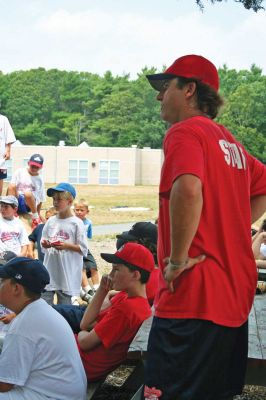 Brian Rose Baseball Clinic
Former Boston Red Sox pitcher Brian Rose, along with special guest speaker and instructor ORR baseball coach Steve Carvalho,  were showing students how to hit the high heat at Roses baseball clinic held this past week at Old Hammondtown School.
