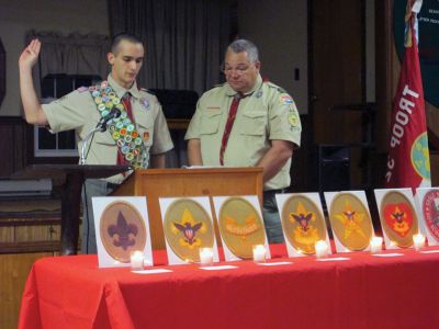 Eagle Scout
John Richard Nakashian (shown here) was recently promoted to the rank of Eagle Scout by Marion Troop 32 Scoutmaster Paul St. Don.

