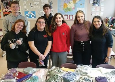Knit OR Crochet Club
In May of 2018 during a Bulldog Block in Señora Carreira's Spanish classroom, Lily Govoni, Class of 2019 at Old Rochester Regional High School, expressed her desire to create a knitting club to teach other students how to knit. Lily is a very kind and talented student, and Señora Carreira did not hesitate to say, "Let's do it!" The idea was to have a group of students share patterns and spend time in a calming activity to help reduce the stress that many students experience in high school.
