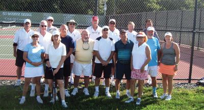 Mattapoisett Community Tennis 
The entrants for the Mattapoisett Community Tennis Association Doubles Tournament held this past weekend at Old Rochester Regional 
