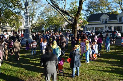 Marion Halloween Parade 2017
Halloween in the Marion village is one event that shouldn’t be missed! Hundreds upon hundreds of little ghosts, ghouls, and goblins took to the streets to show off their costumes and follow it up with some treats (no tricks) and refreshments at the Marion Music Hall, sponsored by those very kind witches at the Marion Art Center. The Sippican School students led the parade under the direction of Hannah Moore. Photo by Paul Lopes
