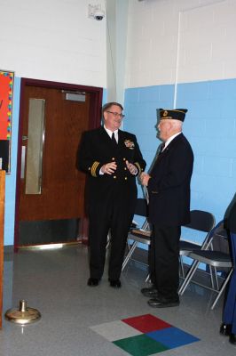 Mattapoisett’s Veterans Day Ceremony
Mattapoisett’s Florence Eastman American Legion Post 280 hosted Veterans Day observations at Old Hammondtown School on Friday, November 10 to a standing room only crowd. Guest speaker Dr. James Hickey, a retired U.S. Navy commander, gave an inspirational talk on how one person can make a large impact on society. Photos by Marilou Newell
