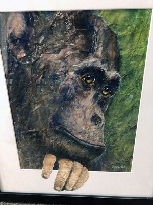 Marion Council on Aging
Under the guidance of artist Mary Ross, the Marion Council on Aging has featured art exhibitions from local seasoned artists for the past few years. Currently on exhibit are mixed-media pieces that demonstrate not only the immense talent this artist possesses but a wide range of techniques and themes. Pictured is Gorilla by Jane Eagan. 
