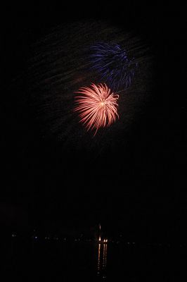 Back By Popular Demand 
And the rockets’ red glare, fireworks bursting in air over Sippican Harbor during the Marion fireworks, which resumed this year after a surge in fundraising efforts to bring the tradition back to Silvershell Beach. Photo by Jean Perry
