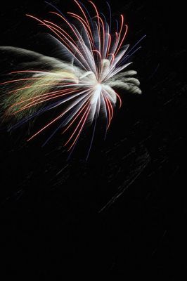 Back By Popular Demand 
And the rockets’ red glare, fireworks bursting in air over Sippican Harbor during the Marion fireworks, which resumed this year after a surge in fundraising efforts to bring the tradition back to Silvershell Beach. Photo by Jean Perry
