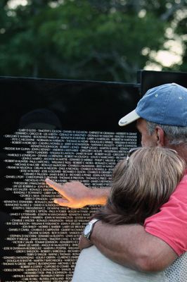 A Moving Experience 
Thousands arrived on Thursday to welcome the Moving Wall, a half-scale replica of the Washington, D.C. Vietnam War Memorial Wall. The Moving Wall visited Wareham from August 17-21. Photos by Jean Perry
