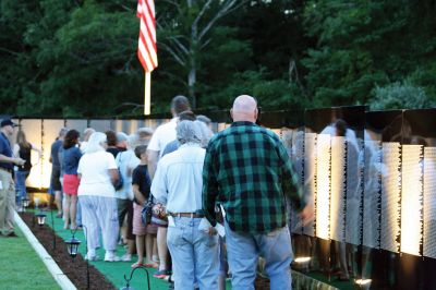 A Moving Experience 
Thousands arrived on Thursday to welcome the Moving Wall, a half-scale replica of the Washington, D.C. Vietnam War Memorial Wall. The Moving Wall visited Wareham from August 17-21. Photos by Jean Perry
