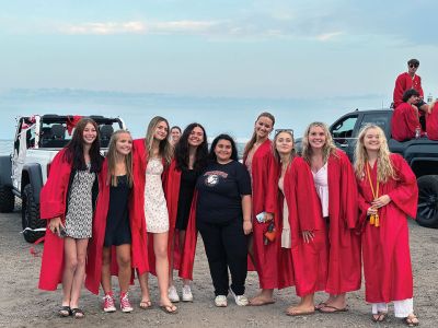 Senior Sunset
Members of the Old Rochester Regional graduating class visited Ned's Point the evening after the Senior Parade to enjoy the last senior sunset together. Photo by Ellen Scholter-Walker
