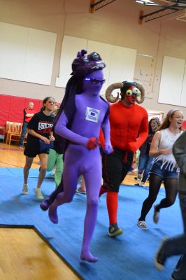 ORR Spirt Week
It was seniors versus juniors versus sophomores versus freshman at the Old Rochester Regional High School Homecoming Pep Rally on Friday, October 17. Every year, each grade competes against each other for best skit, traditionally an ORR-themed parody of a movie. Can you guess what each grade level chose for their skit? Photos by Jean Perry
