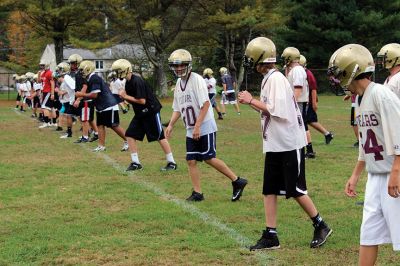 Old Colony Football
The Old Colony football team is off to its best start in years, even after last week’s loss to Upper Cape. Head Coach Bryce Guilbeault said his team plays hard every down, and he expects big things from them. “I think this is the best team since I’ve been at Old Colony. This is the most talented team we’ve had.” Photo by Nick Walecka.
