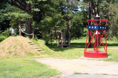 Salty's Fun-o-Rama
The Mattapoisett Land Trust will be unveiling a new playground on August 15 in Dunseith Gardens, home of Salty the Seahorse. The playground was a collective effort from various Mattapoisett residents, who donated time and materials. Photo by Paul Lopes.
