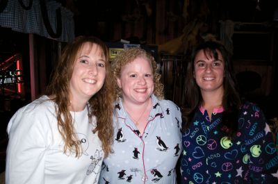 Pajama Party
Left to right: Julie Koczera, Heather Bacchiocchi, and Lori Souza have some fun at the Rochester County Fair's Pajama party at the Ponderosa on Saturday, November 19, 2011. Photo by Felix Perez.
