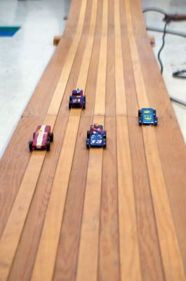 Derby Days
On Saturday, January 30, 2010 Marion's Scouts Pack 32 held the first Pine Wood Derby in three years. The Derby was held at the Sippican School where scouts raced cars weighing less than 5 ounces down a sloped wooden track. Everyone cheered as the wooden cars raced down the track in packs or four. Photo by Felix Perez.

