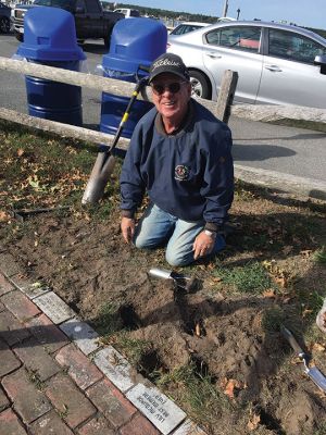 Mattapoisett Historical Commission
Hope springs eternal as volunteers and members of the Mattapoisett Historical Commission recently planted daffodil bulbs at Shipyard Park around memorial brick locations. Pictured is volunteer Paul Coderre. Photo by Marilou Newell
