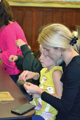 Quilled Out
Local kids ‘quilled out’ at the Mattapoisett Library on Saturday, November 4, with Children’s Services Director Jeanne McCullough, who passed on her quilling skills (a.k.a. paper filigree) to a group of eager new ‘quillers.’ Photos by Jean Perry
