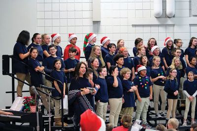 Rochester Memorial School 
The Rochester Memorial School Chorus, Band, and Jazz Band treated the RMS community to a festive performance on December 20, inviting everyone to sing along to usher in the holiday spirit. Photos by E.O. Bednarczyk
