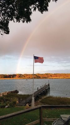 Planting Island Rainbow
John Sarson sent in this great rainbow photo taken last Wednesday on Planting Island in Marion.
