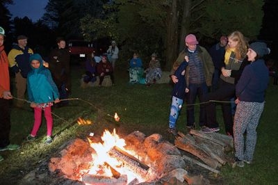 Salty’s Silvery Moon Soiree
On October 25, families gathered around the fire with Salty the Seahorse to enjoy some storytelling and the general splendor of nighttime in Dunseith Gardens. Salty’s Silvery Moon Soiree is a fall tradition sponsored by the Mattapoisett Land Trust. Guests enjoy s’mores and cider, music, and stories told by Toby Gills. Center School students created special lanterns for the event. Photos by Colin Veitch
