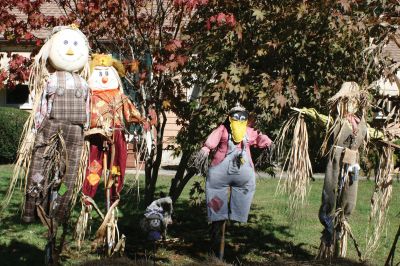 Scarecrow Central
George Smith of Rochester expressed his love of the autumn with an imaginative scarecrow display on his front lawn at his home on Neck Road. Photo by Laura Pedulli
