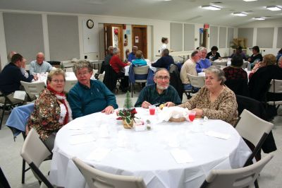 Senior Holiday 
The Marion Police Brotherhood hosted a well-attended holiday dinner for seniors at the Marion Social Club on Saturday, December 17. Photo by Robert Chiarito.
