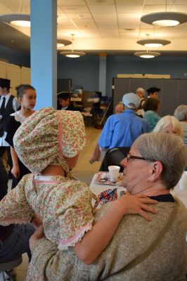 Seniors Appreciation at Center School
One of the highlights of the third-grade school year, students dressed up as famous Americans and treated senior citizens from the Council on Aging to a senior citizen appreciation breakfast the morning of June 6. The third-graders sang patriotic songs like the Star-Spangled Banner and My Country ‘Tis of Thee, dressed as the American figure of their choice. Photo by Jean Perry
