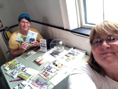 Harbor Days
Cheryl Hatch and Jennifer Shepley at the Mattapoisett Woman's Club's note card sale during the Harbor Days weekend. Photo by Jennifer Shepley
