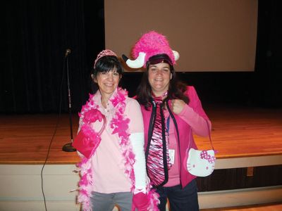Think Pink Day
Fourth graders at Sippican School under the guidance of teachers, Nicole Radke, Kim Souza, MJ Menezes and Courtney Sheehan, organized the school’s first ever ‘Think Pink Day’ on Friday, October 25th. The purpose of this spirit-wear fundraiser was to build community support and recognition of Breast Cancer Awareness Month.  Students created posters, shared announcements over the intercom, and delivered flyers to classrooms to promote the 1-day event. Photo courtesy Nicole Radke.
