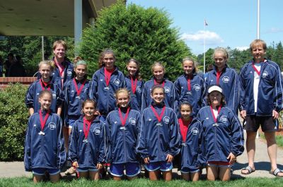 Silver Medalists
The Mariner U12 Girls won a silver medal at the Bay State games this weekend against teams from all over Massachusetts. Back Row: Coach Matt Downey; Second Row: Emily Beaulieu, Caroline Downey, Anne Martin, Sam Blanchard, Nicole Gifford, Camille Filloramo, Morgan Browning, Coach Browning; First Row: Syd Blanchard, Arden Goguen, Kaleigh Goulart, Kate Martin, Hannah Abrantes, Coach Browning
