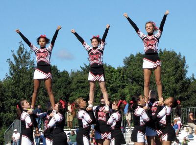 ORR cheerleaders
ORR cheerleaders did their part to lend some serious team spirit at the September 11, 2010 ORR football game against Nauset. Photo by Ben Resendes.
